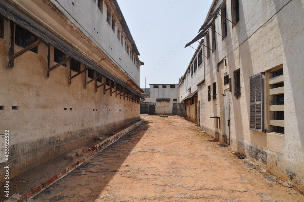 Abandoned prison in a former fort in Accra, Ghana.