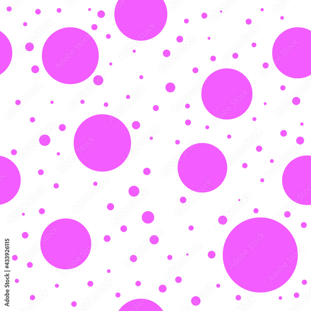 Pink circles and very small dots. Vetor seamless pink circles. Pink circles and very small dots. Vetor seamless pink circles.