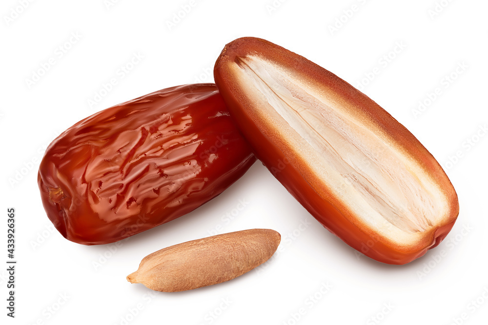 Fototapeta premium Dates isolated on white background with clipping path and full depth of field.