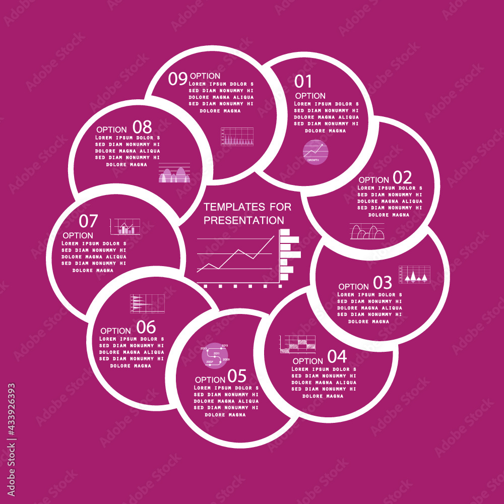 Fototapeta premium Infographic design template, business concept with steps or processes