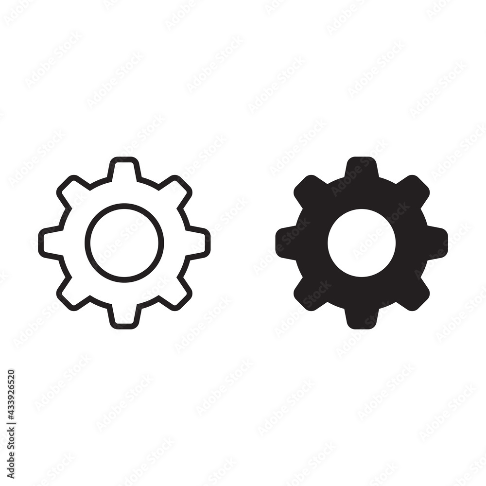 gear Icon vector. Simple flat symbol gear Icon vector. Simple flat symbol