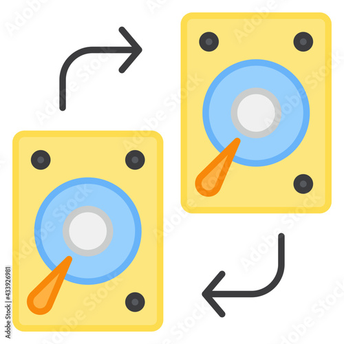 An icon design of data transmission