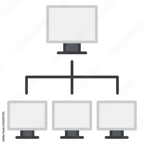 Computer connections denoting concept of lan network 