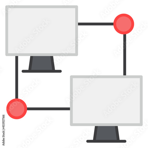 Computer connections denoting concept of connected devices 