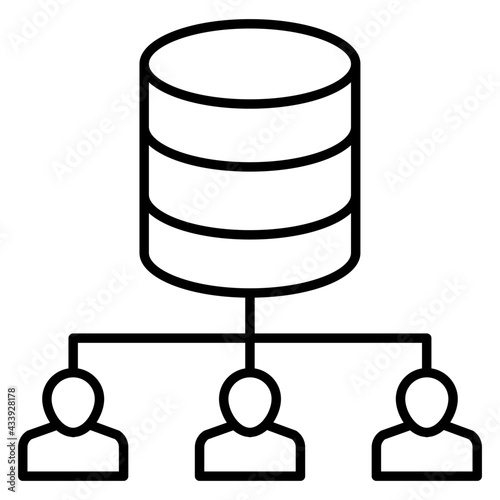 Modern design icon of database network