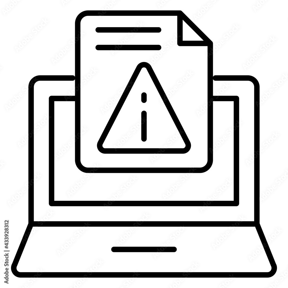 A modern style icon of file error A modern style icon of file error