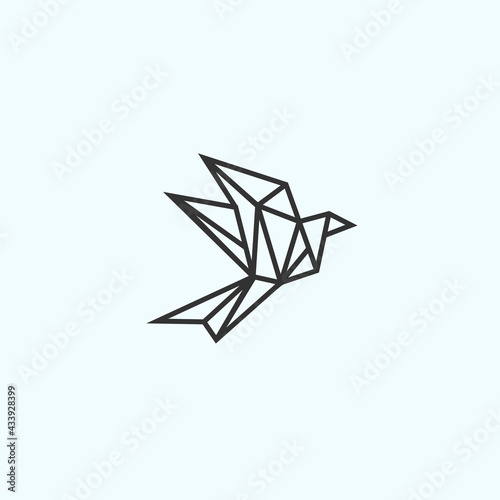 abstract bird logo. geometric icon
