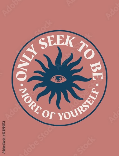 Mystical and celestial vector badge for t-shirt prints. posters and other uses.
