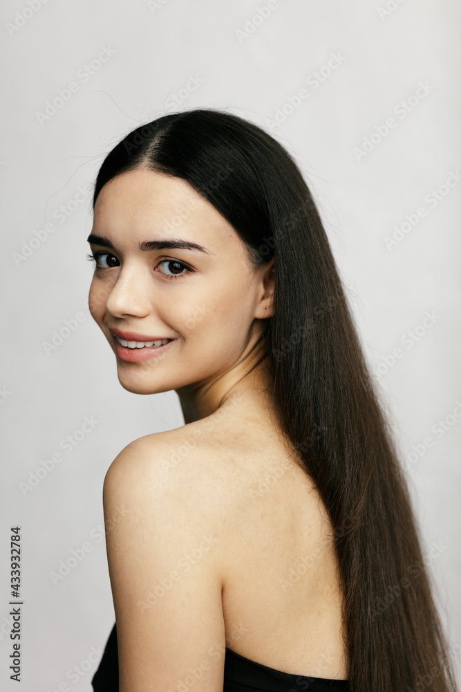 Young beautiful glamour woman face Young beautiful glamour woman face
