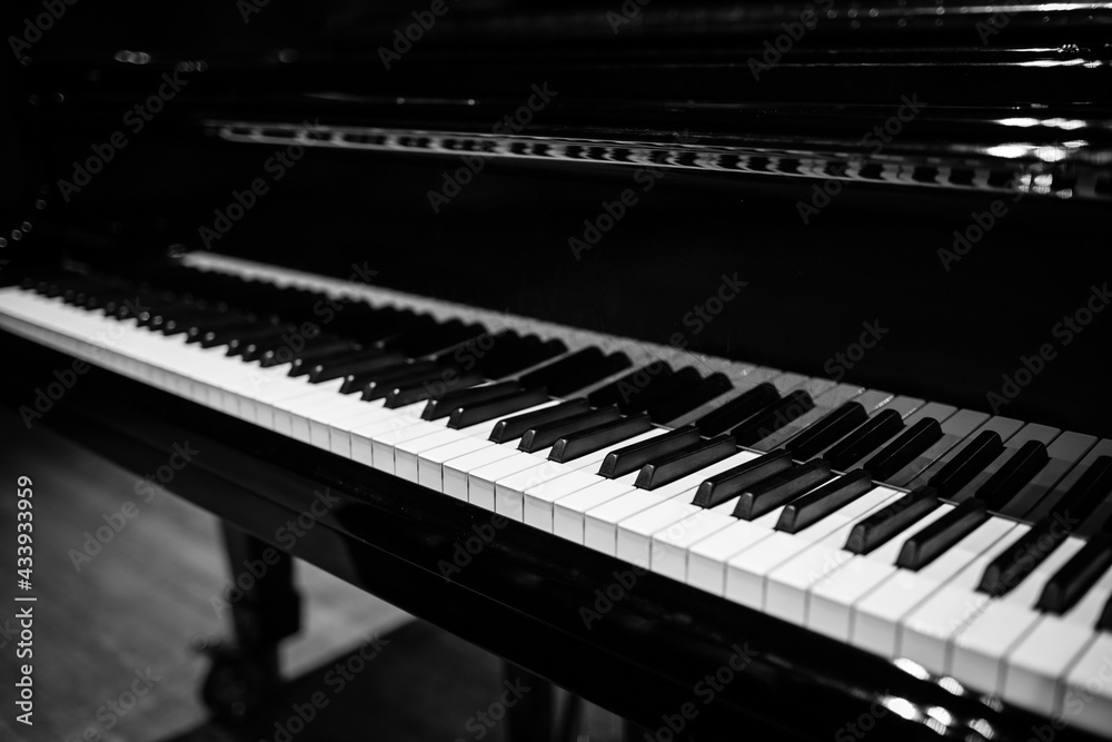 Beautiful piano in concert hall Beautiful piano in concert hall