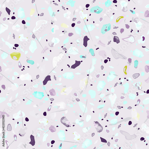 Terrazzo Texture Vector. Flooring Seamless Pattern