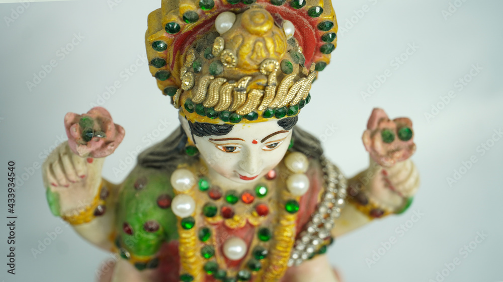 Beautiful cute statue of hindu godees Maha Laxmi statue image