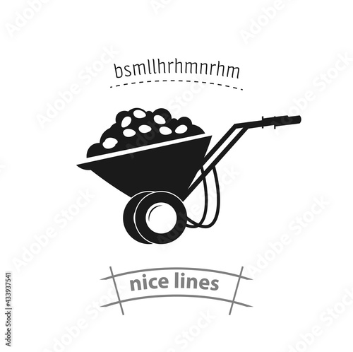 handcart simple vector icon. handcart isolated icon