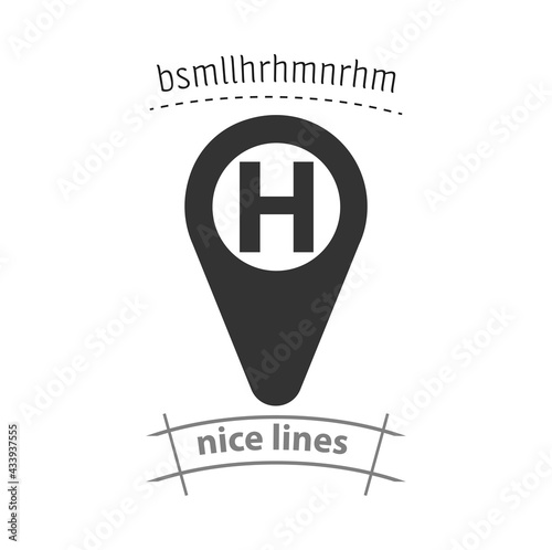 Location simple vector icon. hostel Location isolated icon