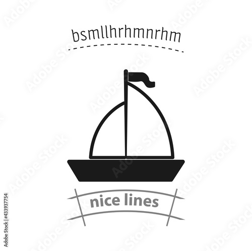 sailing simple vector icon. sailing yacht isolated icon