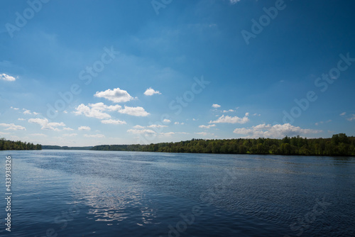 Wide river near the road