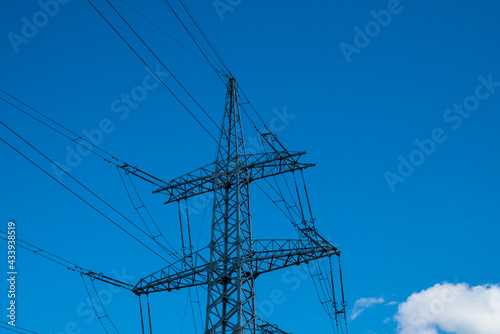 Electrcity lines in blue skies