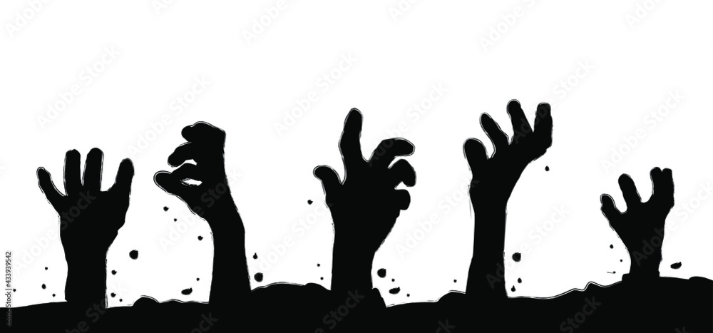 Halloween A Zombie Rising From The Ground (tradução) Royalty Free SVG,  Cliparts, Vetores, e Ilustrações Stock. Image 22787319