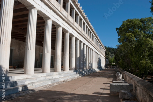 Athens  Greece May 2021  The archaeological site of the Ancient Market of Athens.