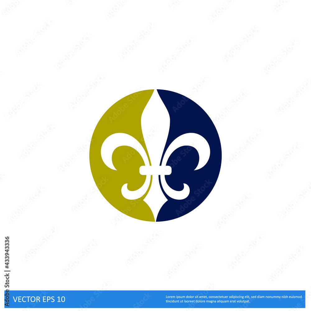 fleur de lis heraldic icon vector illustration logo template fleur de lis heraldic icon vector illustration logo template