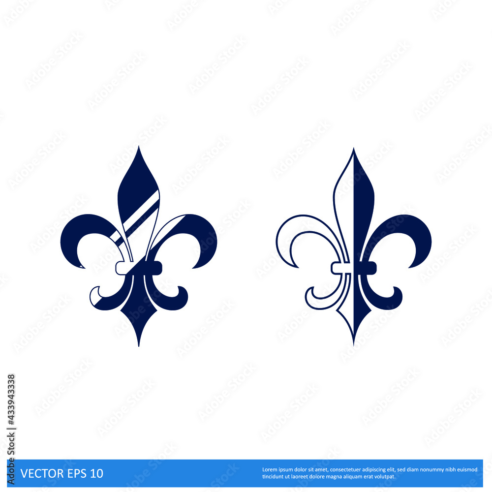 fleur de lis heraldic icon vector illustration logo template fleur de lis heraldic icon vector illustration logo template