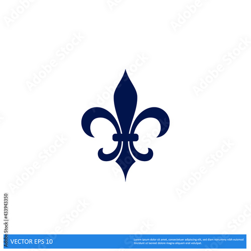 Obraz fleur de lis heraldic icon vector illustration logo template