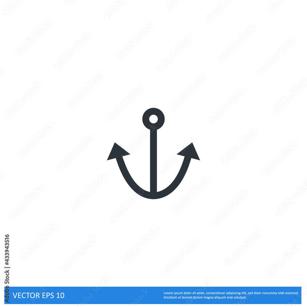 anchor icon nautical symbol simple design element anchor icon nautical symbol simple design element