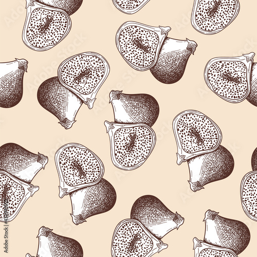 Seamles Pattern Of Fig Fruit