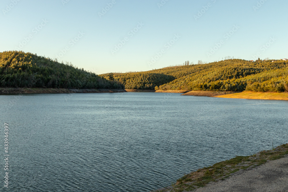 Fototapeta premium panorama of the Aguieira dam, Santa Comba Dão, district of Viseu, Portugal