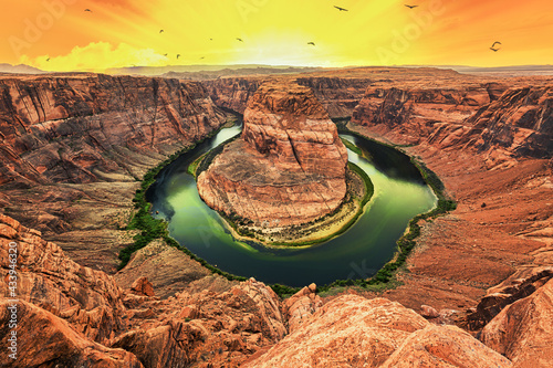 Horseshoe Bend Arizona famoust place at colorado river near Page, Arizona, USA