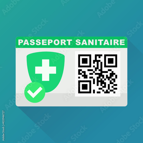 passeport sanitaire (flat design)