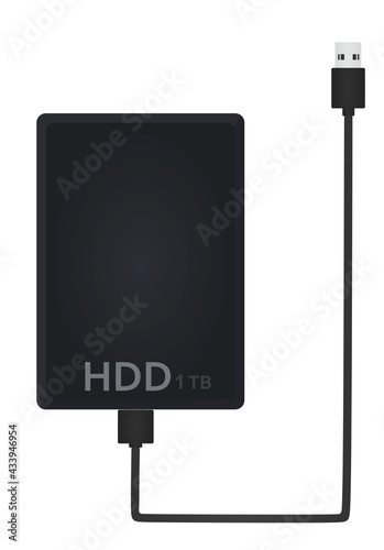 Hard disk drive HDD. vector
