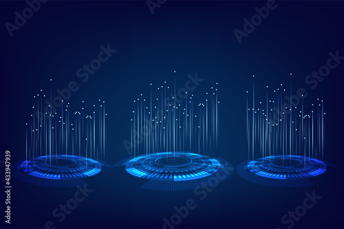 futuristic info circular digital sci fi abstract concept background