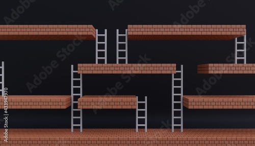 old arcade video game styled background 3D render illustration photo