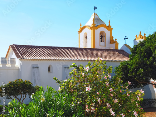 Beautiful City Church of Luz near Lagos at the Algarve coast of Portugal photo