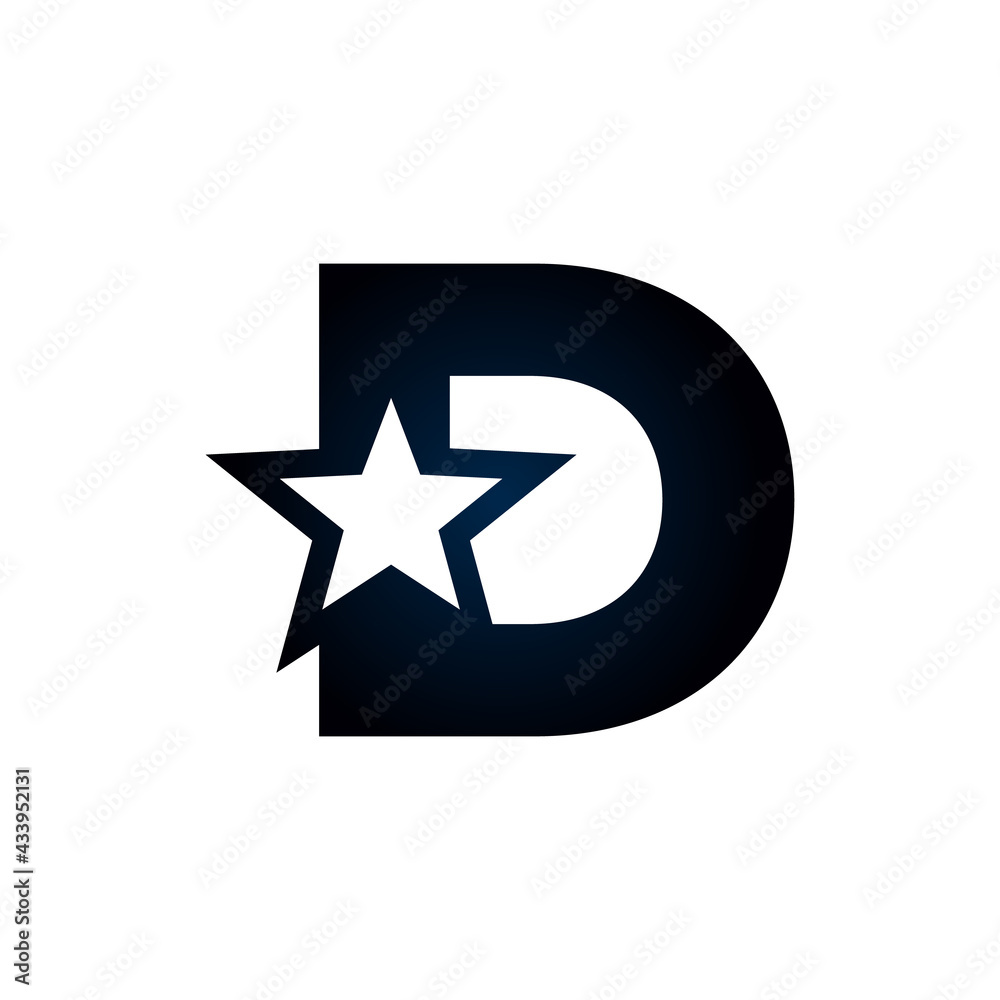 Letter D star logo. Usable for Winner, Award and Premium Logos. Letter D star logo. Usable for Winner, Award and Premium Logos.