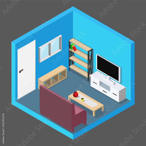 Isometric appartment vector illustration