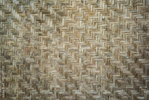Old bamboo weaving pattern concept background.