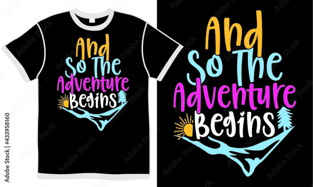 Obraz premium and so the adventure begins, adventure design, summer camp design concept