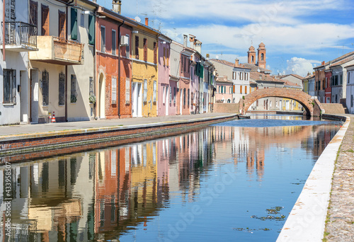 
Comacchio, Italy - often compared to Venice for the canals and the architecture, Comacchio displays one of the most characteristic old towns in Emilia Romagna photo