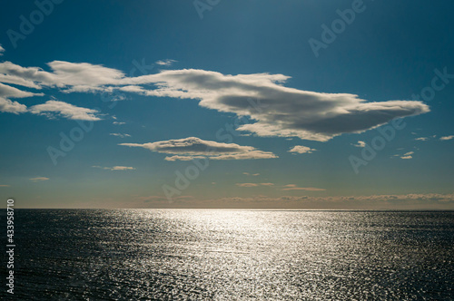 A 3 shot autumnal HDR image of late afternoon daylight looking out over Luce Bay, Dumfries and Galloway, Scotland. photo