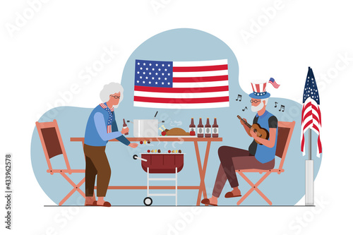Elderly Party 4 july independence day