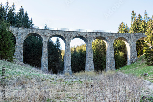 Historic railway viaduct near Telgart in Slovakia
