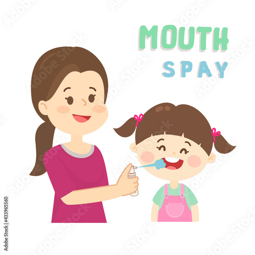Kids have a Mouth Ulcer vector