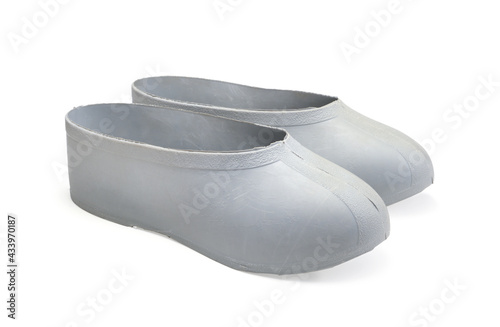 Rubber dielectric overshoes isolated.