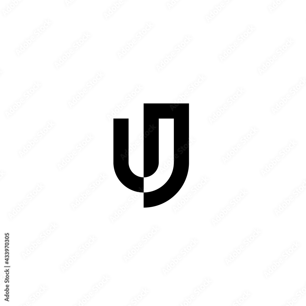Letter U or UJ logo or icon design Letter U or UJ logo or icon design