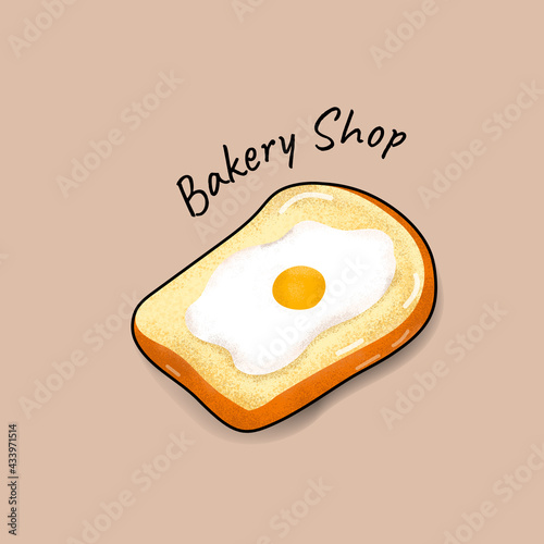 toasted bread with fried egg
