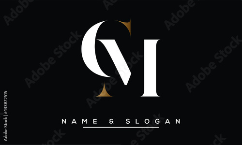 MC, CM, M, C  Abstract Letters Logo Monogram