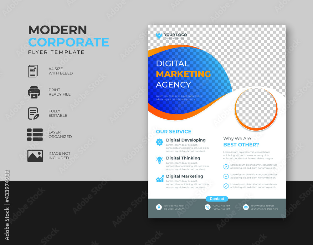 Creative corporate and business flyer brochure template design Creative corporate and business flyer brochure template design