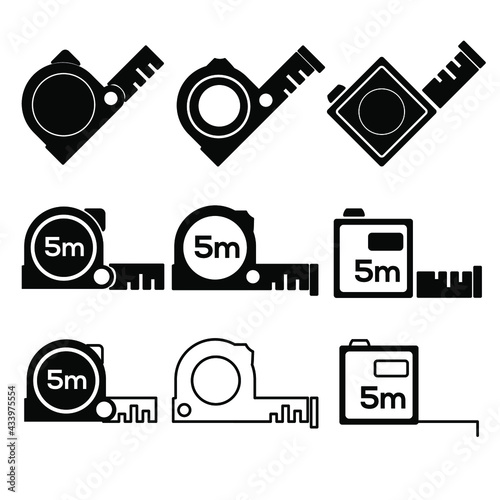 measuring tape icons set. measuring tape pack symbol vector elements for infographic web.